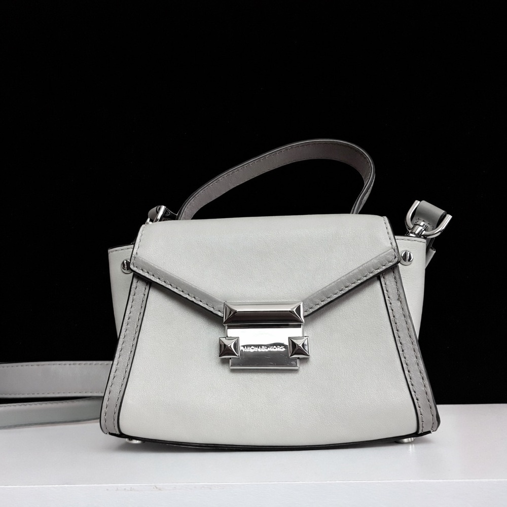 Michael Kors Whitney Soft Gray Mini Bag Purse sachet